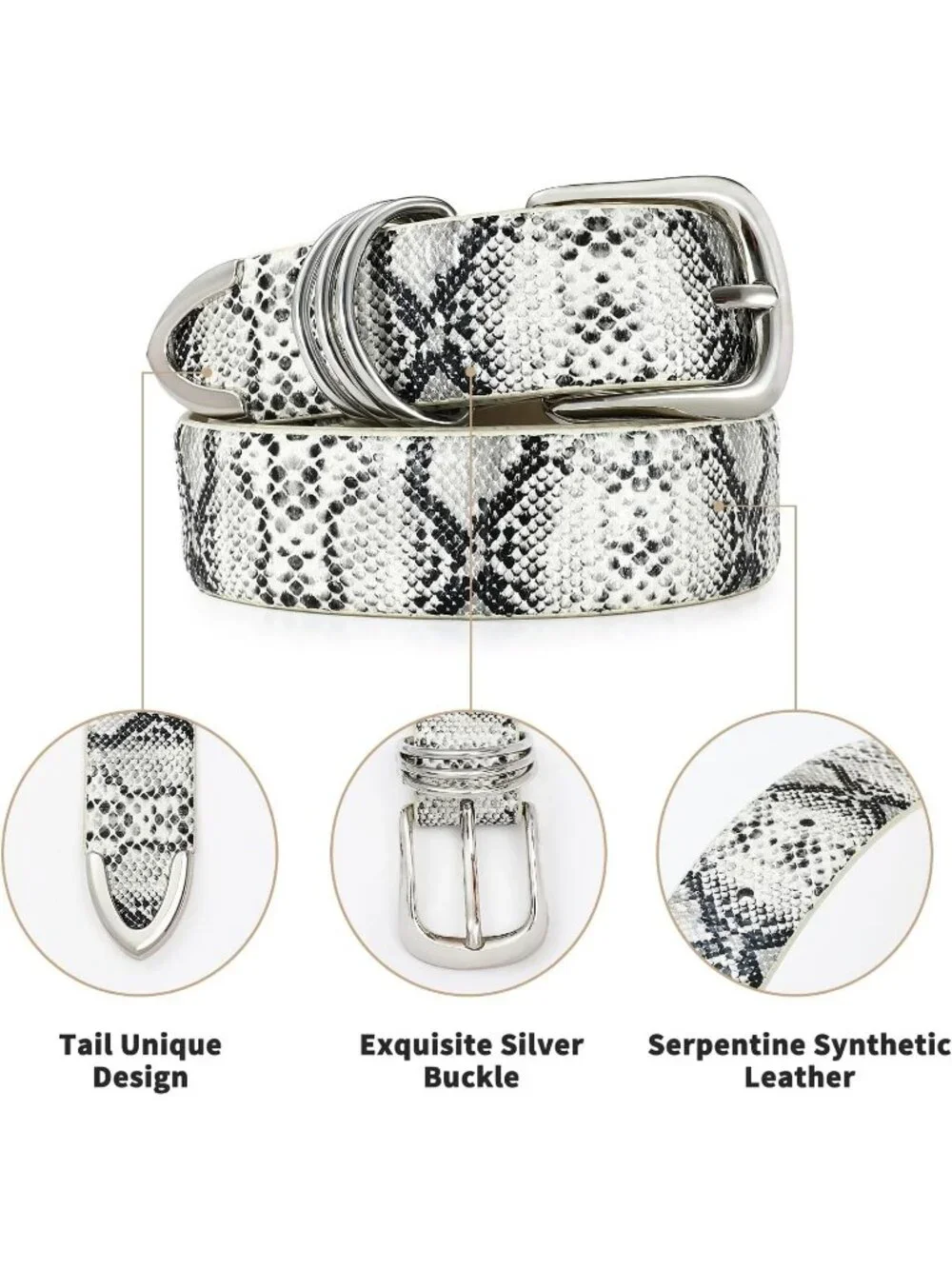 N/A white snakeskin